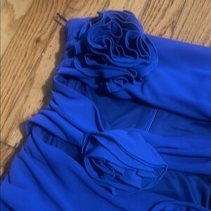 Zara Blue Ruched Bodycon Dress